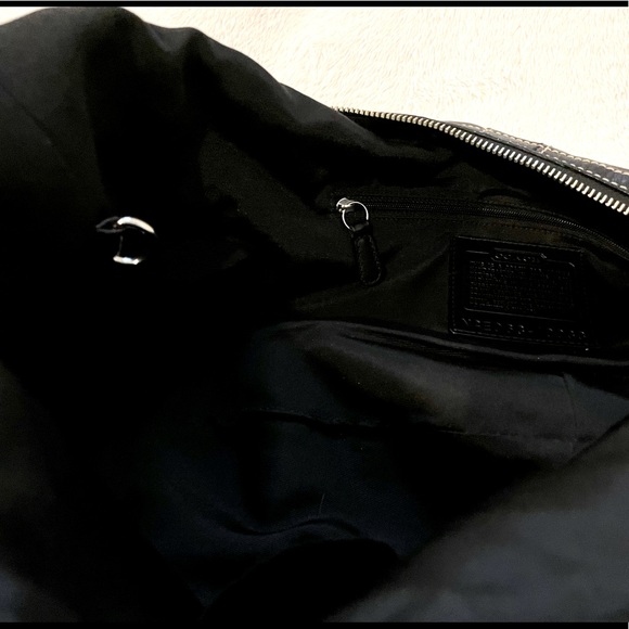 Coach Soft Black Leather Hobo Bag - Picture 9 of 11